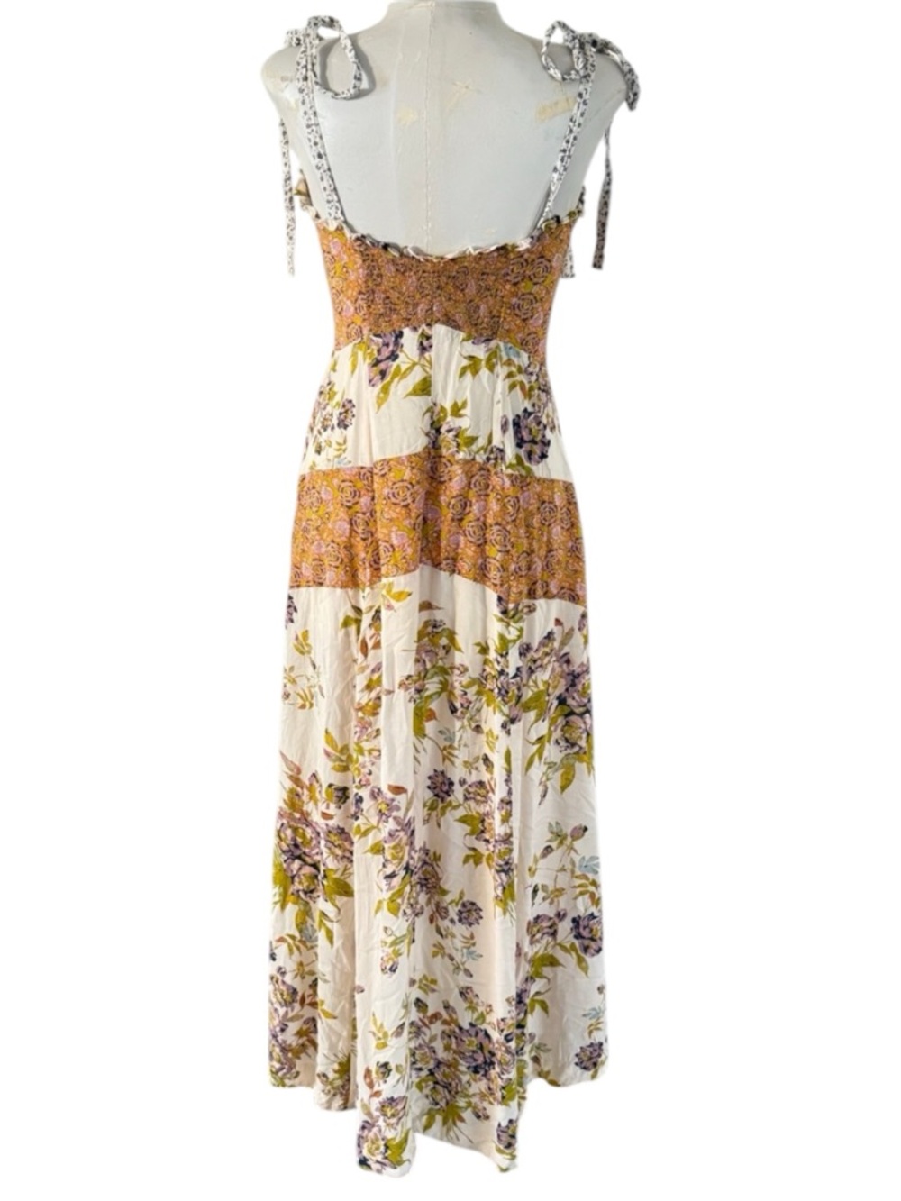 Free People Lover Boy Boho Floral Tiered Patchwork Maxi Dress - Picture 3 of 10